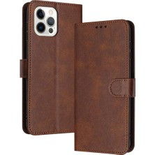 Mays Boutique Kart Yuvası ile IPhone 12/12 Pro Saf Renk Pu Deri Için Flip Case (Yurt Dışından)