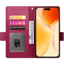 Mays Boutique IPhone 16 Için Flip Case Artı Günlük Kullanım Flip Kartvizit Yuvaları Cüzdan (Yurt Dışından)