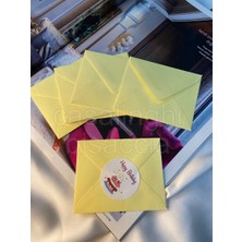 Casalinghi Sarı Küçük Mesaj Zarfı Yellow Envelope Renk Seçenekli - 7x9 cm