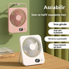 Cacao Cacaomasaüstü Küçük Fan Mini Taşınabilir Ofis Masası Öğrenci Yurdu USB Şarj Fanı Küçük Duvara Monte Fan (Yurt Dışından)