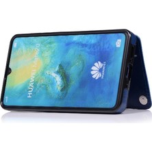 Manyi Mall Cüzdan Kılıf Huawei Mate 20 Kart Yuvaları Için Kickstand Pu Deri Çift (Yurt Dışından)