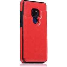 Manyi Mall Cüzdan Kılıf Huawei Mate 20 Kart Yuvaları Için Kickstand Pu Deri Çift (Yurt Dışından)