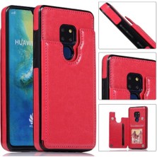 Manyi Mall Cüzdan Kılıf Huawei Mate 20 Kart Yuvaları Için Kickstand Pu Deri Çift (Yurt Dışından)