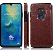 Manyi Mall Cüzdan Kılıf Huawei Mate 20 Kart Yuvaları Için Kickstand Pu Deri Çift (Yurt Dışından)