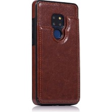 Manyi Mall Cüzdan Kılıf Huawei Mate 20 Kart Yuvaları Için Kickstand Pu Deri Çift (Yurt Dışından)