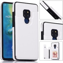 Manyi Mall Cüzdan Kılıf Huawei Mate 20 Kart Yuvaları Için Kickstand Pu Deri Çift (Yurt Dışından)