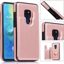 Manyi Mall Cüzdan Kılıf Huawei Mate 20 Kart Yuvaları Için Kickstand Pu Deri Çift (Yurt Dışından)