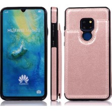 Manyi Mall Cüzdan Kılıf Huawei Mate 20 Kart Yuvaları Için Kickstand Pu Deri Çift (Yurt Dışından)