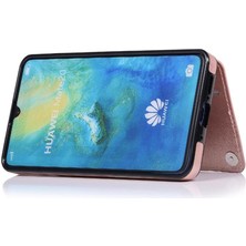 Manyi Mall Cüzdan Kılıf Huawei Mate 20 Kart Yuvaları Için Kickstand Pu Deri Çift (Yurt Dışından)