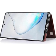 Colorful Shop Samsung Galaxy NOTE10 Kickstand Pu Deri Kart Yuvaları ile Cüzdan Kılıf (Yurt Dışından)