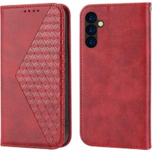 Colorful Shop Samsung Galaxy A24 4g Eşkenar Dörtgen Şekli Günlük Kullanım El Kayışı Için Flip Case (Yurt Dışından)