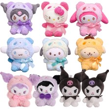 KungFu Panda Karikatür Peluş Oyuncak Kawali Kuromi Hello Kitty My Melody Cinnamoroll Yumuşak Peluş Bebek Kolye Oyuncak Kızlar 12 Inç (Yurt Dışından)