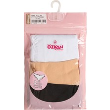 Özkan Underwear Özkan 25805 Kadın 3'lü Paket Pamuklu Esnek Rahat Slip Bikini Külot