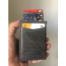 Kayader Otomatik Mekanizmalı, Para Bölmeli, Kartlıklı Deri Cüzdan