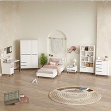 L'occi Concept Leena Genç Odası Takımı 6'lı Set Beyaz LA26-W