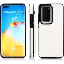 Colorful Shop Cüzdan Kılıf Için Huawei P40 Pro Çift Manyetik Toka Kart Yuvaları Pu ile (Yurt Dışından)