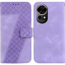 Colorful Shop Telefon Kılıfı Için Huawei Nova 12 Kabartmalı Desen Cüzdan Pu Deri Flip Kart (Yurt Dışından)