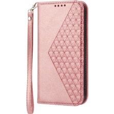 Colorful Shop IPhone 16 Için Flip Case Eşkenar Dörtgen Şekli Cüzdan Standı El Kayışı Günlük Kullanım (Yurt Dışından)