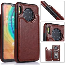 Colorful Shop Huawei Mate 30 Için Cüzdan Durumda Çift Manyetik Toka Pu Deri Kickstand (Yurt Dışından)