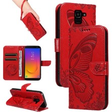 Colorful Shop Samsung Galaxy J6 2018 Için Flip Case Ayrılabilir El Kayışı Kabartmalı Yüksek (Yurt Dışından)