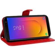 Colorful Shop Samsung Galaxy J6 2018 Için Flip Case Ayrılabilir El Kayışı Kabartmalı Yüksek (Yurt Dışından)