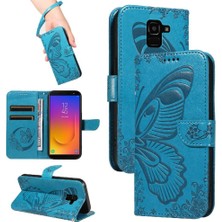 Colorful Shop Samsung Galaxy J6 2018 Için Flip Case Ayrılabilir El Kayışı Kabartmalı Yüksek (Yurt Dışından)