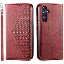 Colorful Shop Samsung Galaxy M54 Cüzdan Için Flip Case El Kayışı Standı Günlük Kullanım Eşkenar Dörtgen (Yurt Dışından)