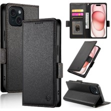 Colorful Shop IPhone 15 Için Flip Case Günlük Kullanım Kart Yuvaları Flip Iş Cüzdan (Yurt Dışından)