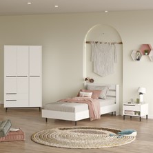 L'occi Concept Leena Genç Odası Takımı 3'Lü Set Beyaz LA23-W