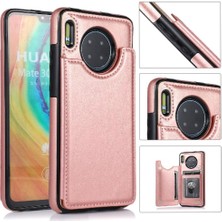 Colorful Shop Huawei Mate 30 Için Cüzdan Durumda Çift Manyetik Toka Pu Deri Kickstand (Yurt Dışından)