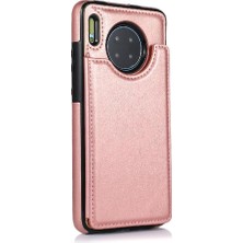 Colorful Shop Huawei Mate 30 Için Cüzdan Durumda Çift Manyetik Toka Pu Deri Kickstand (Yurt Dışından)