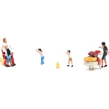 Preiser 10465 1/87 Ölçek, Yolcu, Boyanmış Plastik Figürleri, 6 Adet