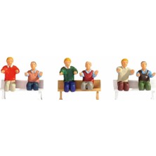 Noch 15283 1/87 Ölçek Elektrikli Tren Makinisti Figürleri, 6 Adet