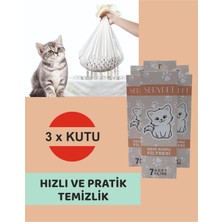 Serypet Kedi Kumu Temizleme Kokusuz Elekli Filtre 3'lü Avantaj Set