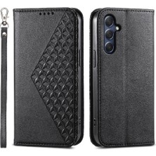 YH Mall Samsung Galaxy M54 Cüzdan Için Flip Case El Kayışı Standı Günlük Kullanım Eşkenar Dörtgen (Yurt Dışından)