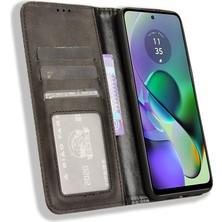 YH Mall Motorola Moto G54/G54 Güç Manyetik Kapatma Pu Deri Cüzdan (Yurt Dışından)