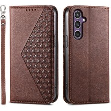 YH Mall Samsung Galaxy S24 Cüzdan Eşkenar Dörtgen Şekli Standı Günlük Kullanım Için Flip Case (Yurt Dışından)