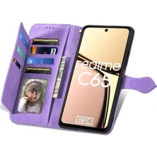 YH Mall Realme C65 Cüzdan Çok Renkli Çoklu Kart Yuvası Iş Çevirme Için Flip Case (Yurt Dışından)