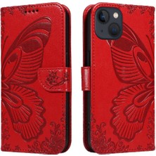 YH Mall Kredi Kartı Yuvası ile IPhone 13 Mini Yüksek Kalite Deri Için Flip Case (Yurt Dışından)