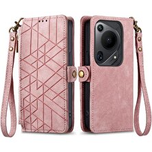 YH Mall Huawei Pura 70 Için Flip Case Ultra Darbeye Deri Kılıf Kapak Çevirin (Yurt Dışından)