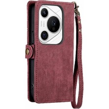 YH Mall Huawei Pura 70 Pro Için Flip Case Darbeye Deri Kılıf Cüzdan Çevirin (Yurt Dışından)