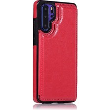 YH Mall Huawei P30 Pro Kart Yuvaları Için Cüzdan Kılıf Kickstand Çift Manyetik Toka (Yurt Dışından)