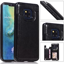 YH Mall Cüzdan Kılıf Için Huawei Mate 20 Pro Kart Yuvaları Pu Deri Çift Manyetik (Yurt Dışından)