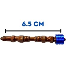 Optana Çift Yönlü Z2 65MM S2 Çeliği Mıknatıs Uçlu Bits Uç (1 Adet) Çelik Matkap Ucu Tornavida Ucu Vidalama Ucu