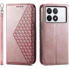 YH Mall Xiaomi Poco X6 Pro 5g Eşkenar Dörtgen Şekli Cüzdan Standı Günlük Kullanım Için Flip Case (Yurt Dışından)