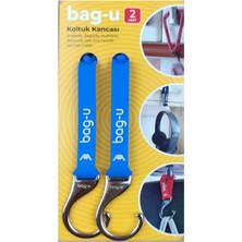 1000NAR 2'li Mavi Bag-U Araba Koltuk Kancası / Çanta Asma Aparatı / Askılık / Bebek Arabası Askı Aparatı