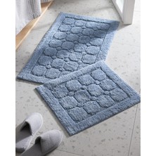 Madame Coco Annabella 2'li Pamuklu Banyo Paspas - İndigo