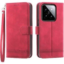 BDT Boutique Xiaomi 14 Bileklik Manyetik Kapatma Nakit Cep Kart Yuvaları Için Flip Case (Yurt Dışından)