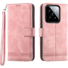 BDT Boutique Xiaomi 14 Bileklik Manyetik Kapatma Nakit Cep Kart Yuvaları Için Flip Case (Yurt Dışından)