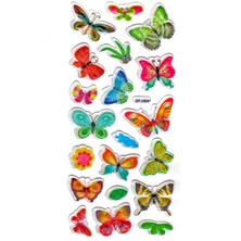 Limmy Işıltılı Sticker Kabartmalı Stiker Defter Planlayıcı Etiket (DFH041)-18X9CM - Kelebek